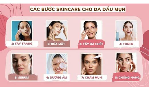 Các Bước Skincare Cho Da Mụn